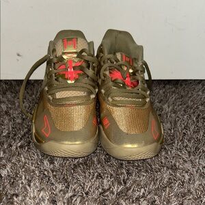 Puma Kids Gold and Red Sneakers